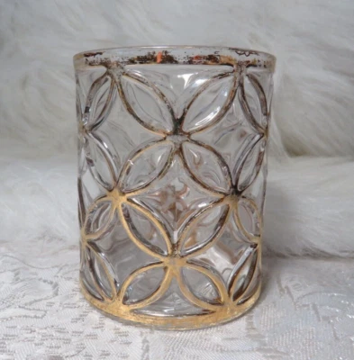 DE COLECCIÓN IMPERIAL LOWBALL ON THE ROCKS VASO DE WHISKY SURTIJAS DE ORO DISEÑO DORADO Foto 1 de 4