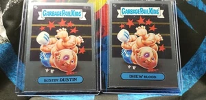 2020 Topps Chrome Garbage Pail kids DREW BLOOD & BUSTED DUSTIN a&b matched set - Picture 1 of 12