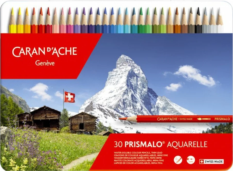 CARAN D'ache Pencils Coloured Watercolor Prismalo Aquarelle 30 Colours