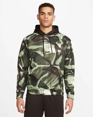 Nike Therma-FIT Allover Camo Hoodie Fitness DQ6949-220 Velvet Brown 2XL Tall - Image 1 of 4