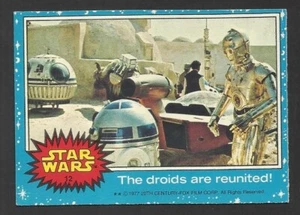 DROIDS REUNITED #12 CARD star wars 1977 Topps trading cards UK ISSUE BLUE - Picture 1 of 2