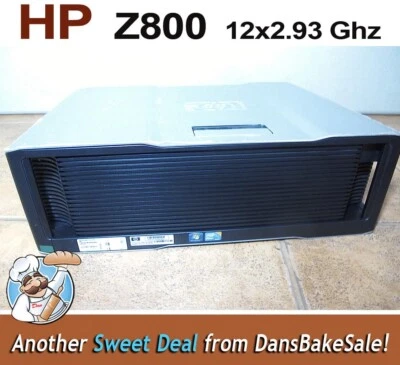 HP Z800 Dos Intel Xeon 6 núcleos 2,93 Ghz 12 GB, dos SATA, HP PN: FM014UT#ABA con aplicaciones - Imagen 1 de 4