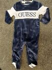 Sale New Guess Navy Velour Babygrow Sizes 0-3 Months  3-6 Months