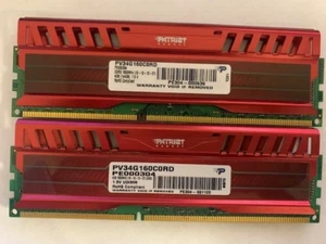 PATRIOT VIPER 8GB (2X4GB) DDR3-1600MHz PC3-12800 1.5V UDIMM PV34G160C0RD - Picture 1 of 2