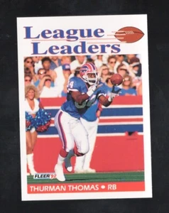 Thurman Thomas 1992 Fleer League Leaders Buffalo Bills #452 R307 - Picture 1 of 2