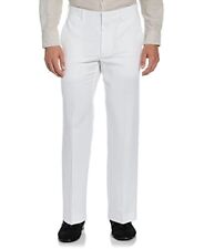 NWT Cubavera Men's Flat Front Linen Blend Dress Pants: Bright White 44 x 32