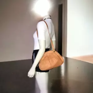 Vintage Straußenmuster Schultertasche - Bild 1 von 5