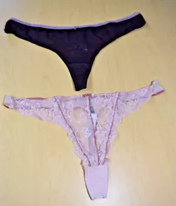 2 Neu mit Etikett Adore Me hellrosa rose mauve braun Tanga Spitze Höschen 3X 3XL Set - Bild 1 von 11