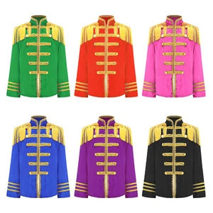 Kids Jacket Band Shirt Cosplay Coat Ringmaster Tops Drummer Performance Retro - Picture 1 of 49