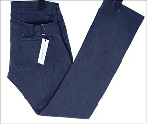 New Mens Superfine Chase Buckle Denim Jeans Made In Italy W33" W31" Blue - Picture 1 of 3