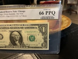 1969 Federal Reserve Star Note Chicago PCGS 66 PPQ (Tough Series in high grade) - Picture 1 of 3