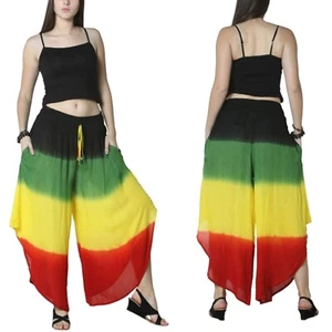 Para mujer Tie Dye Pantalones Tulipán Faldas Parte inferior Pierna ancha Pantalones en el tono más bonito - Imagen 1 de 7