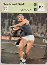 1979 Sportscaster Track and Field Card            Ruth Fuchs