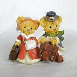 Collectibles and Me Bear Train Travel Holiday Christmas Figurine Vintage 1995 - Picture 1 of 4