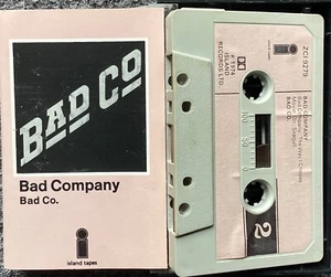 Bad Company~Bad Co.~Cassette Tape~1974 Island w/Pink Paper Labels - Picture 1 of 2