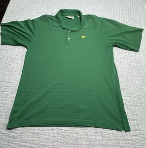 Camisa polo de golf Augusta Masters Performance vintage de los 90 para hombre mediana verde defectos - Imagen 1 de 10