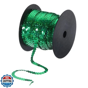 MECCANIXITY 100 iarde x 0,24 pollici striscia di paillettes piatte paillettes laser secchio tessuto - Foto 1 di 5