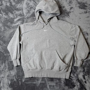 Nike Center Swoosh Langarm Pullover Gr. Small grau Hoodie - Bild 1 von 8