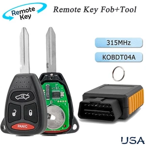 Remote Key Fob + OBD Tool Kit For 2007 2008 2009 Dodge Durango Chrysler Sebring - Picture 1 of 9