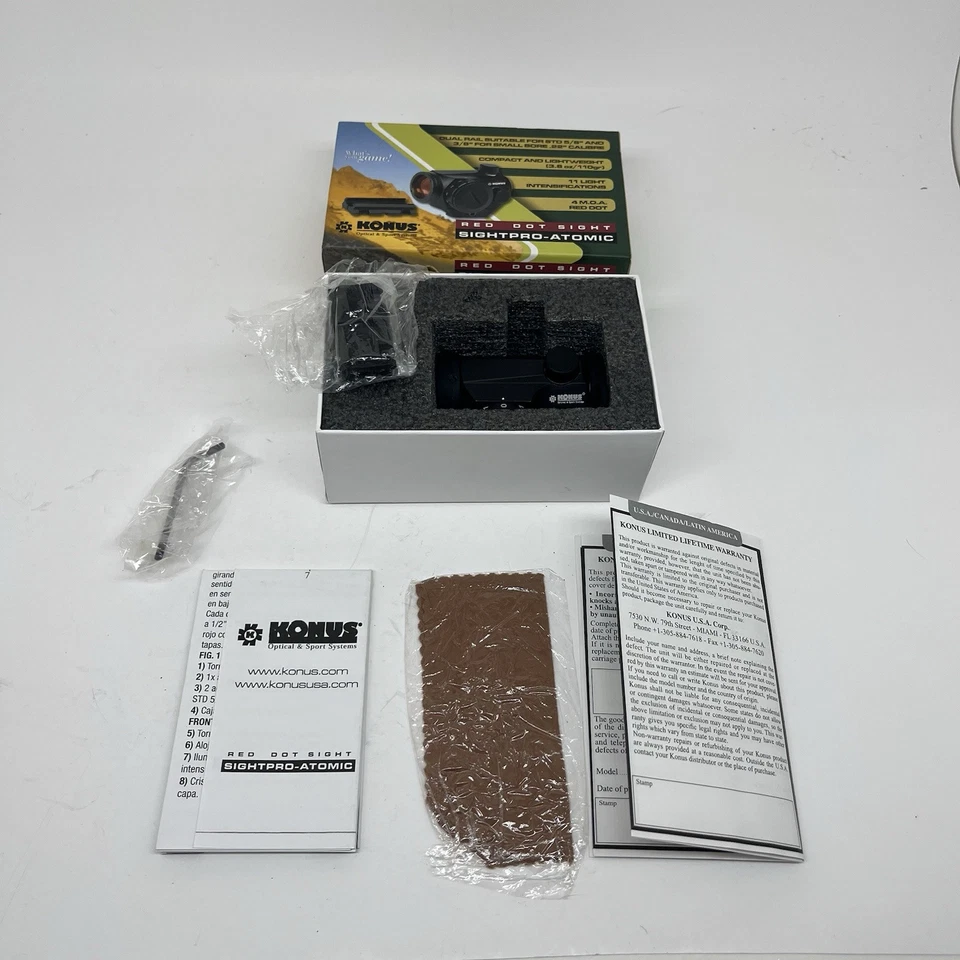 Konus 红点瞄准镜 RDS Sightpro Atomic 7247 1x20 4 MOA 轻量级带导轨 — 第 1/4 张图片