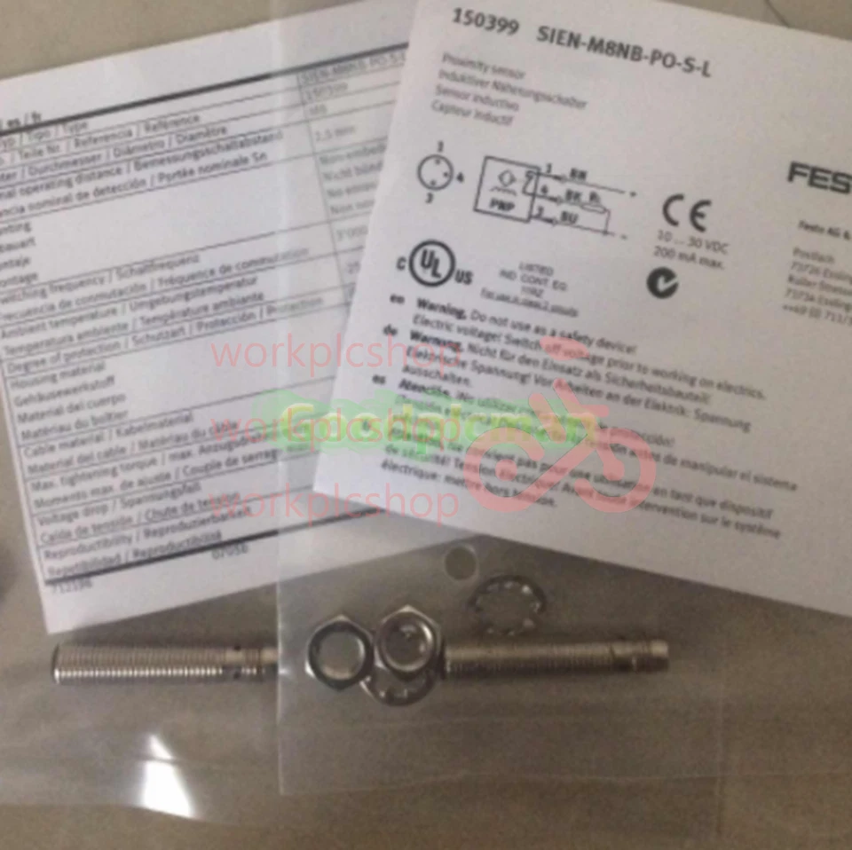 1pc Festo Proximity Sensor Sien-m8nb-po-s-l 150399