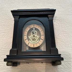 2004 Bombay Company Mantel Quartz Clock 11” x 8” Cherry Wood WORKING Vintage - Picture 1 of 15