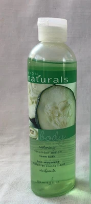 Avon Naturals CUCUMBER MELON Restoring Foam Bath - 8.4 oz.  NOS - Image 1 of 2