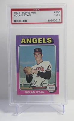  1975 TOPPS MINI NOLAN RYAN #500  PSA 7 CENTERED   BLAZER  HOF - Image 1 of 2