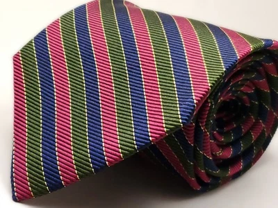 Corbata Brooks Brothers 64" Extra Larga Hecha en EE. UU. 100% Seda Azul Verde Rojo Rosa NUEVA Foto 1 de 4