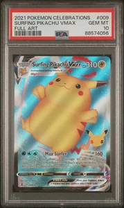 Surfendes Pikachu Vmax 009 Full Art Pokemon Celebrations PSA 10 - Bild 1 von 2