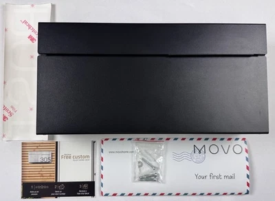 Movo Home Wilson Buzón Montaje en Pared Moderno Negro Mate 3.5”D x 14.5”W x 7.0”H Foto 1 de 4