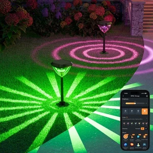 Smart Solar Pathway Lights SP6C, APP Control Solar Lights Outdoor Waterproof ... - Picture 1 of 9
