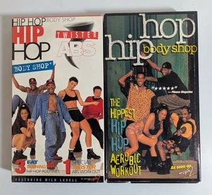 Lot of 2 Hip Hop Body Shop VHS Tapes Aerobic Workout Twister Abs ESPN2 90's - Picture 1 of 6