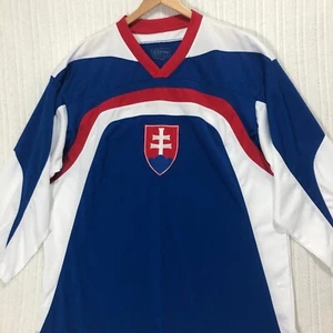 Extray Slovakia Hockey Jersey National Team Crest Long Sleeve Blue XL - Picture 1 of 7