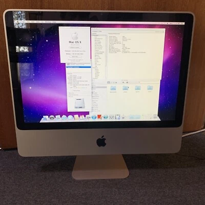 Apple iMac A1224 20" 2.4ghz Core 2 Duo 2gb RAM 320GB DVD Burner WiFi - Image 1 of 4