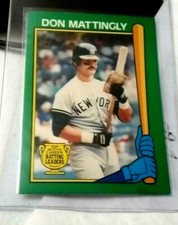  1990 topps CAREER ACTIVE BATTING LEADERS SUPER NICE DON MATTINGLY #4 TOP