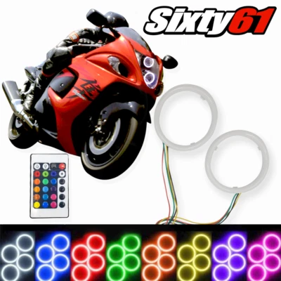 Honda CBR1000RR 2008-2021 Multi Color Changing Plasma Halo Angel Eyes w Remote - Image 1 of 2