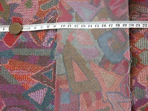 fabric remnants cotton, upholstery, 5 pieces, tapestry look abstract, vintage - Picture 1 of 3