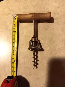 Vintage Corkscrew Bell Style Wood Handle Made In Italy Wine Bottle Opener - Picture 1 of 5