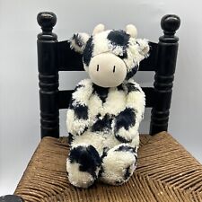 Jellycat Bashful Cow Soft Floppy Plush Black White Stuffed Animal Toy 12”