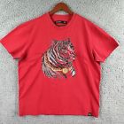 Hudson Outerwear Men?S Red Tiger Print T-Shirt Size 2Xl