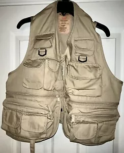 Master Sportsman Tan Sz Fishing/Hunting/Traveling/-Vest Nice 14 Pockets - Picture 1 of 6