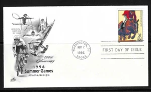 USA SC # 3068s Olympics 1996 - Equestrian -  FDC . Artcraft Cachet - Picture 1 of 1