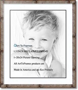 ArtToFrames Matted 24x28 Natural Picture Frame with 2" Double Mat, 20x24 Opening - Picture 1 of 621