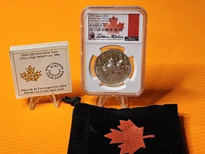 2024 Canada Maple Leaf UHR Pulsating Forest Fields NGC PF70 Susan Taylor FDOI - Picture 1 of 5