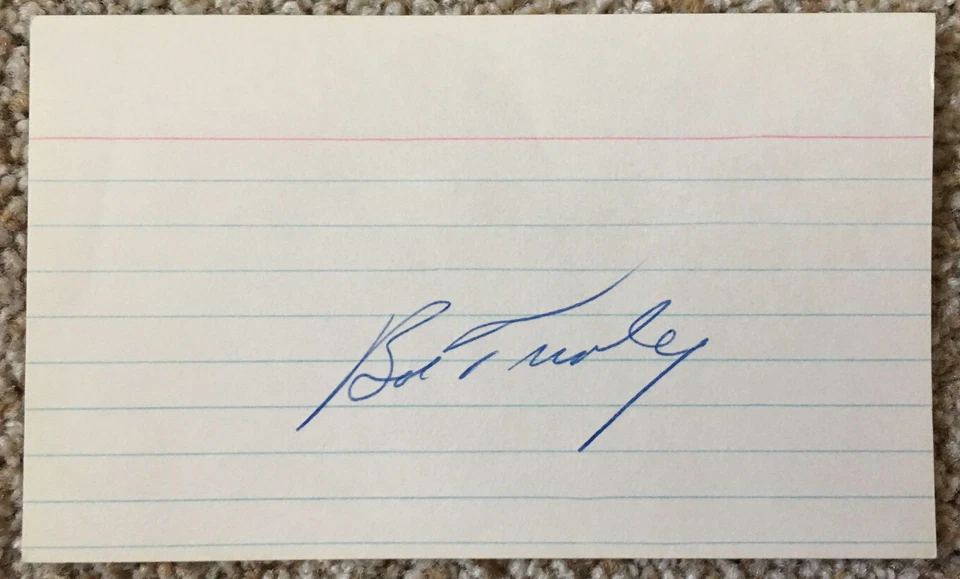 Bob Turley signed card - Yankees Red Sox debut 1951 - Image 1 of 1