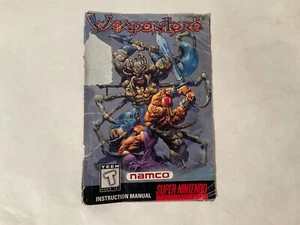 *Manual Cover Only* SNES Super Nintendo WeaponLord Weapon Lord *Replacement* OEM - Picture 1 of 3