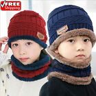 Ensemble d'écharpes chapeau en tricot chaud d'hiver hommes femmes enfants oreille tête cou housse de ski bonnet