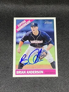 Brian Anderson Hammerheads Signed Auto 2015 Topps Heritage Minors Card #44 ~ COA - Picture 1 of 3