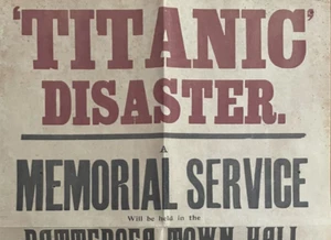 Replica of “TITANIC” Announcement for MEMORIAL SERVICE on April 28th; Mint - Picture 1 of 1